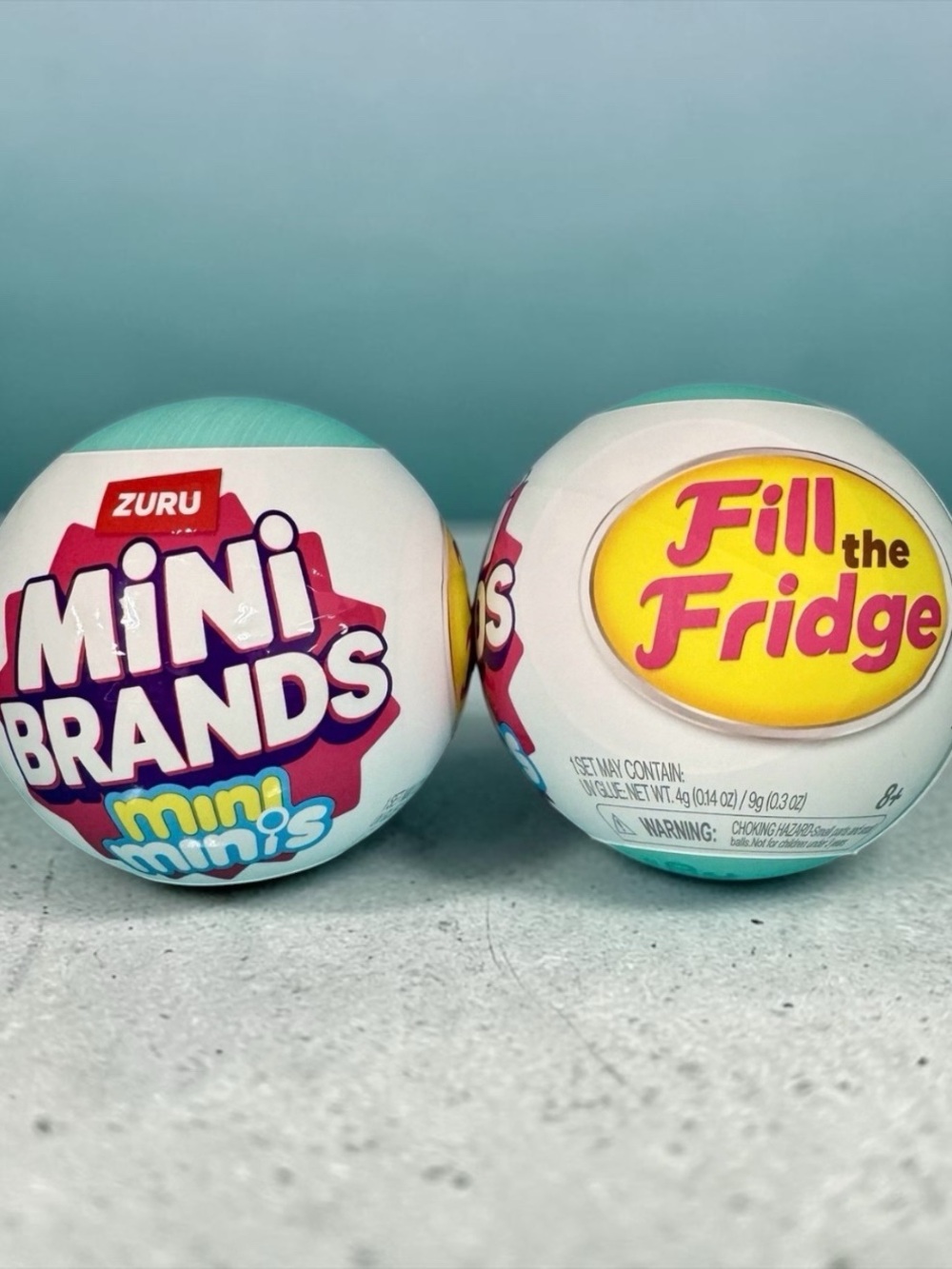 Mini Brands Fill the Fridge Surprise Ball - Aqua by Zuru lot2